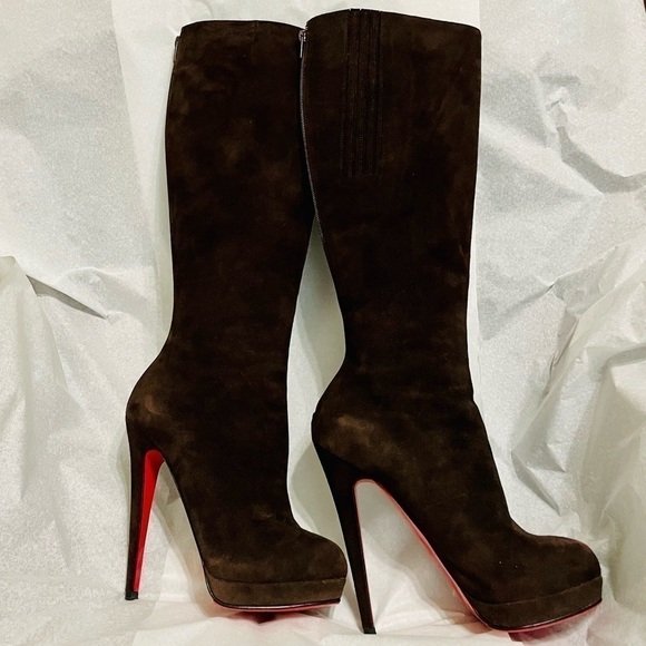 Christian Louboutin Shoes - Christian Louboutin, Bianca Botta suede Veau velour knee high 140mm EU 38.5